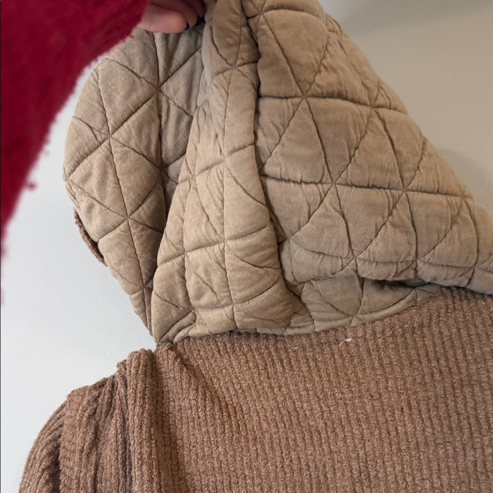 POL clothing oversized quilted patchwork button u… - image 13